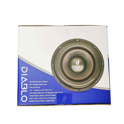Diablo DB-12XL D2 12" 6500W Peak Dual 2-Ohms Voice Coil DVC Car Audio Subwoofer