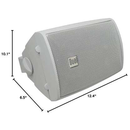 Dual Electronics LU47PW 3-Way 100 Watts 4-6 Ohms Indoor/Outdoor Speakers (White)