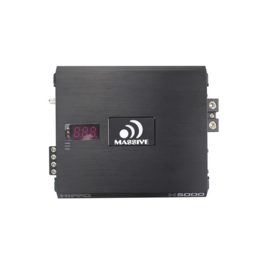Massive Audio H5000 1-CH Monoblock 5000 Watts RMS @ 1 Ohm Class-D Car Amplifier