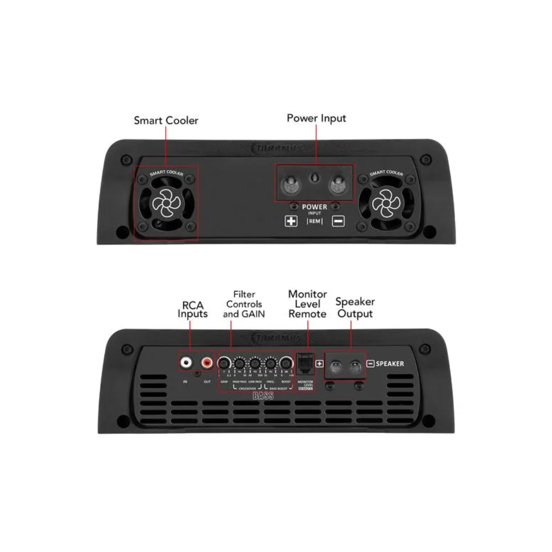 Taramps THE BIG BOSS 3 BASS Monoblock 3000W RMS 0.5 to 2 Ohms Amplifier (Black)