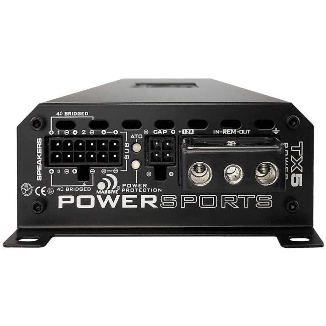 Massive Audio TX5 - 120 Watts RMS X 4 + 300 Watts @ Ohm Full Range Bluetooth 5-CH Marine Amplifier