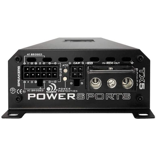 Massive Audio TX5 - 120 Watts RMS X 4 + 300 Watts @ Ohm Full Range Bluetooth 5-CH Marine Amplifier