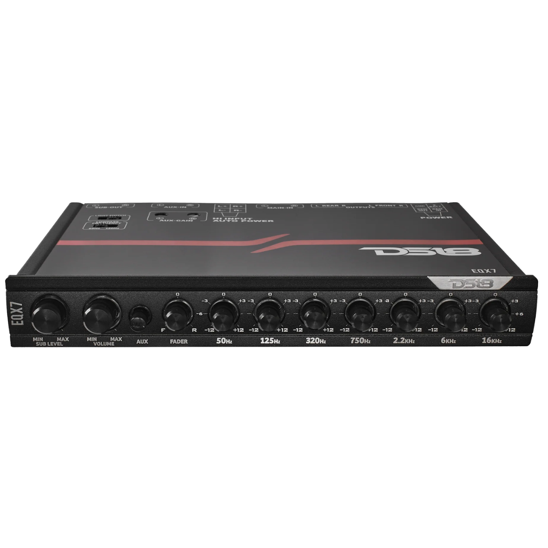 DS18 EQX7 1/2 DIN 7 Band Graphic Equalizer w/ High Level Input and Auto Turn On