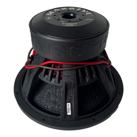 Massive Audio H152X 15" 4000W Peak Dual 2-Ohm 3" Voice Coil DVC Mega Subwoofer