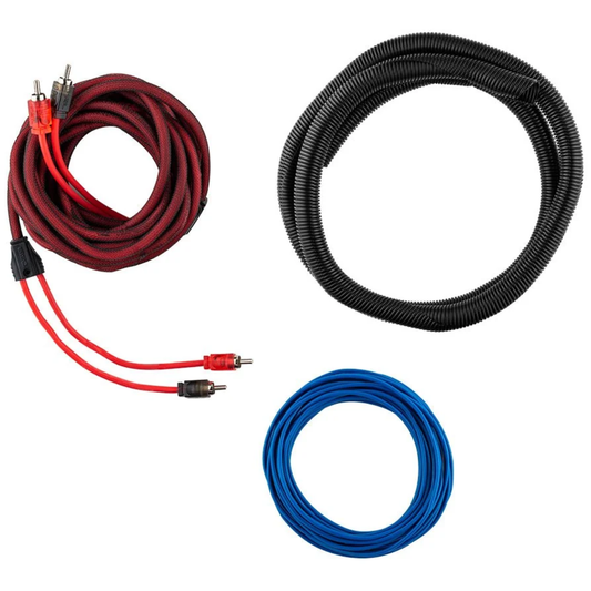 DS18 OFCKIT0 0-Gauge 100% OFC Ultra Flex Copper Amplifier Installation Kit - RED