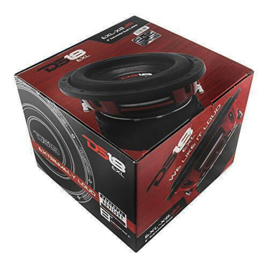 DS18 EXL-X8.2D 8" 1200W Max Dual 2-Ohm Voice Coils DVC Car Audio Subwoofer