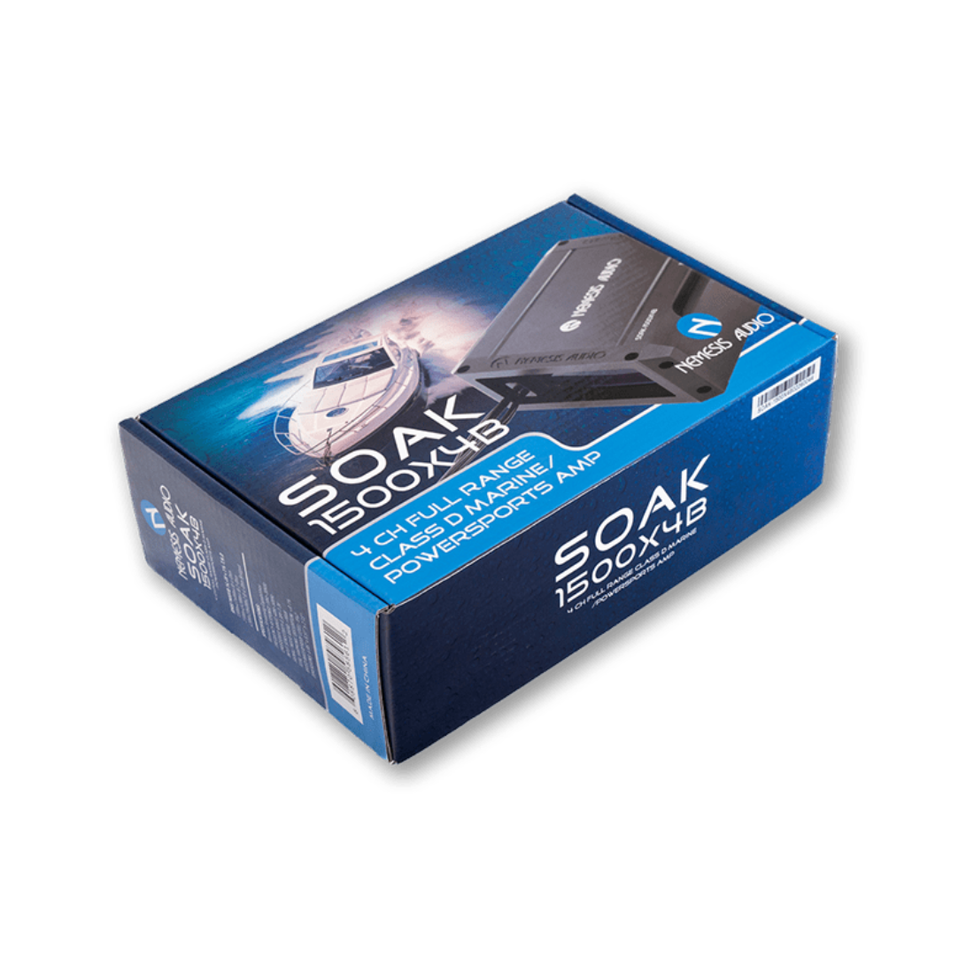 Nemesis Audio SOAK-1500X4B 4-CH Full-Range Class-D Marine Amplifier w/ Bluetooth