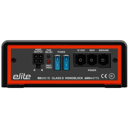 Boss Elite BE600.1D 1-CH Monoblock 600W RMS Class-D Amplifier w/ Bass Remote