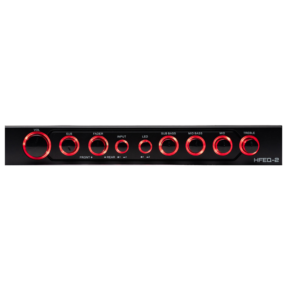 Hifonics HFEQ-2 1/2-DIN 4-Band Pre-Amp Equalizer w/ Front/Rear Active Crossover
