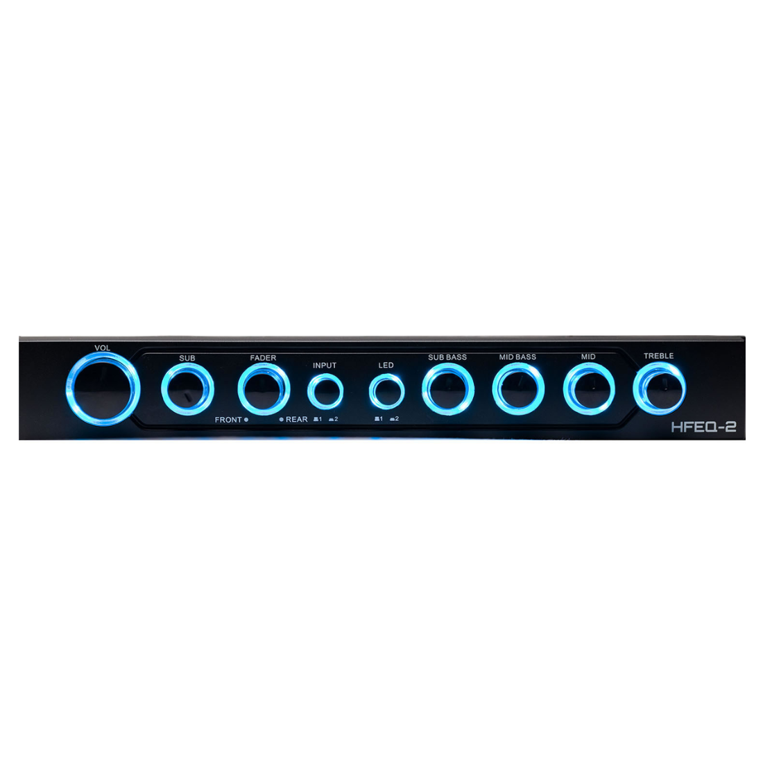Hifonics HFEQ-2 1/2-DIN 4-Band Pre-Amp Equalizer w/ Front/Rear Active Crossover