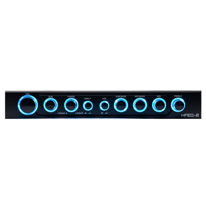 Hifonics HFEQ-2 1/2-DIN 4-Band Pre-Amp Equalizer w/ Front/Rear Active Crossover