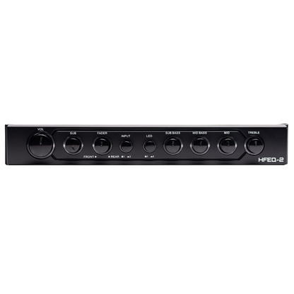 Hifonics HFEQ-2 1/2-DIN 4-Band Pre-Amp Equalizer w/ Front/Rear Active Crossover