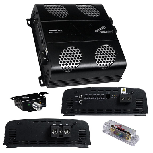 Audiopipe APHF-3000D-H1 3000W Monoblock Class-D Full Range Car Audio Amplifier