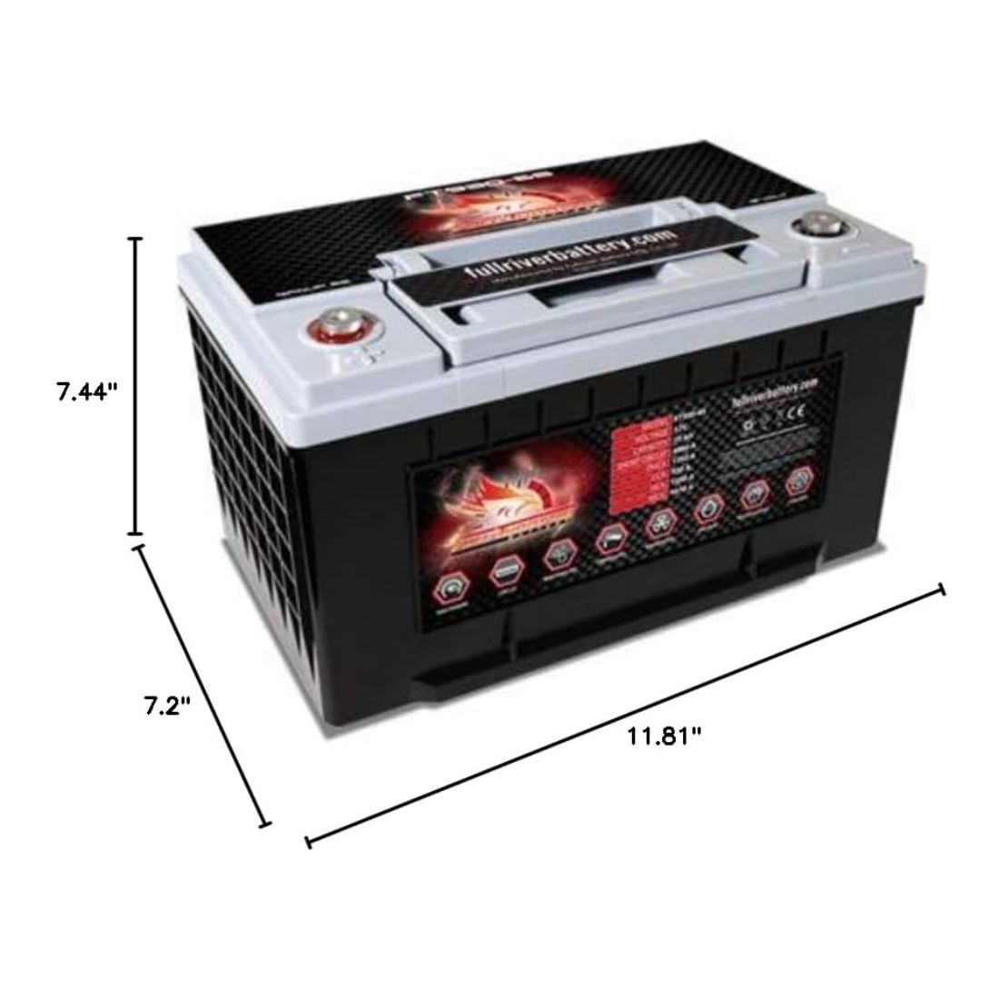 Full Throttle FT930-65 12V 75Ah CCA 930 Amps High-Performance AGM Battery