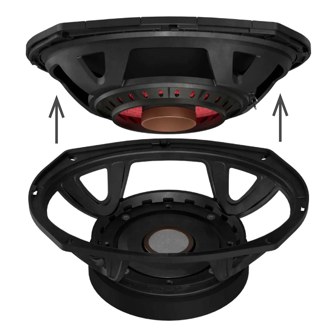 DS18 PROJECT360.694 6" x 9" 600W Max 4-Ohm Mid-High Loudspeaker Rotating Recone