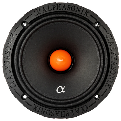 Alphasonik VCA658 6.5" 1400W Max 8-Ohm Car Audio Mid-Range Speakers (Pair)