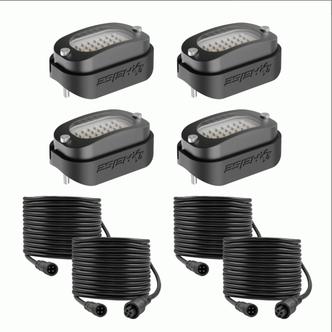 Heise HE-RGB-K4 Wide Angle RGB LED Rock Light with Controller - 4 Pack