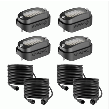Heise HE-RGB-K4 Wide Angle RGB LED Rock Light with Controller - 4 Pack