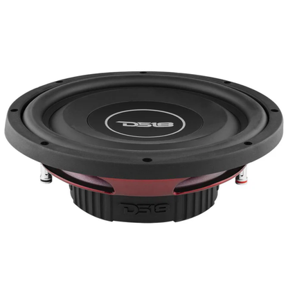 DS18 SRW10.4D 10" 400W Max Dual 4-Ohm DVC Shallow Mount Car Audio Subwoofer