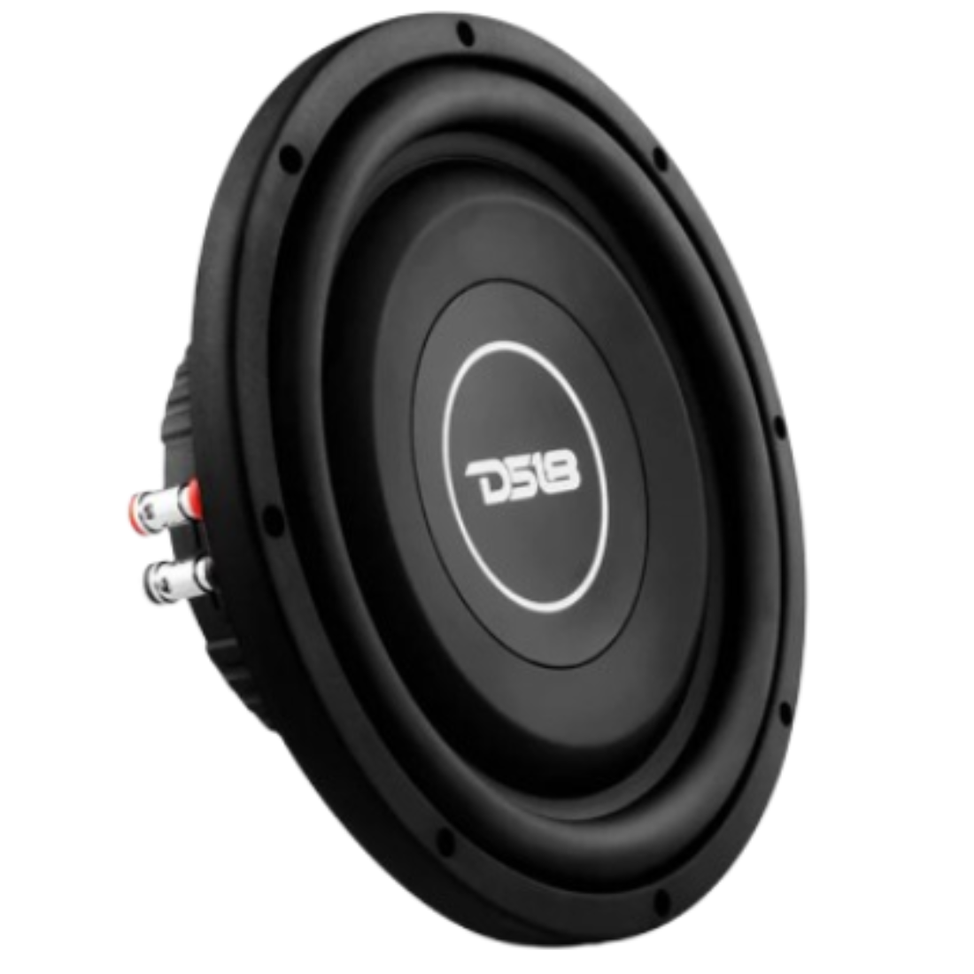 DS18 SRW10.4D 10" 400W Max Dual 4-Ohm DVC Shallow Mount Car Audio Subwoofer