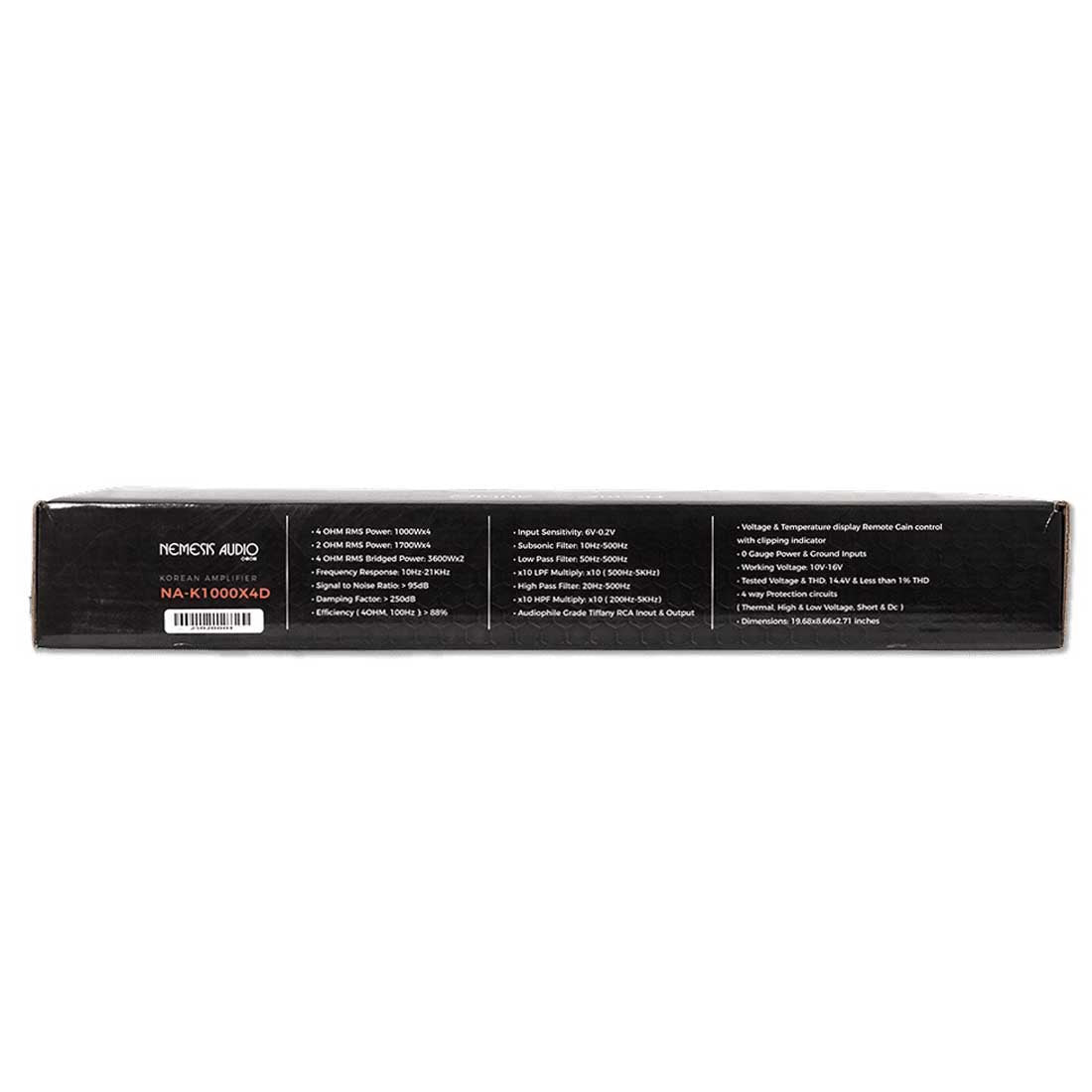 Nemesis Audio NA-K1000X4D 4-Channel 1700Wx4 @2-Ohm Class-D Korean Made Amplifier