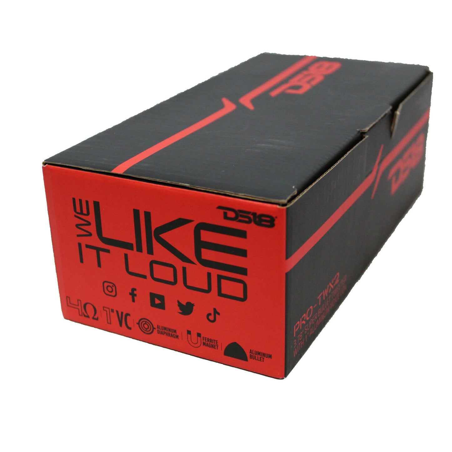 DS18 PRO-TWX2 3.78" 240W Max 4-Ohms Car Audio Aluminum Super Bullet Tweeters