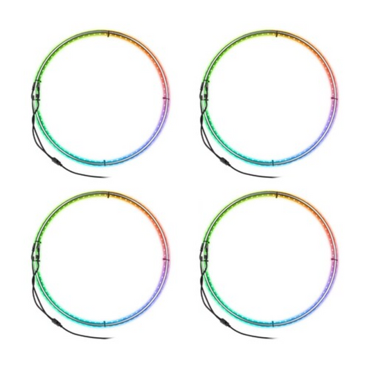 Heise HE-CHASE-WL Expandable Wheel Rings Chasing RGB LED Lights 15" - 18"