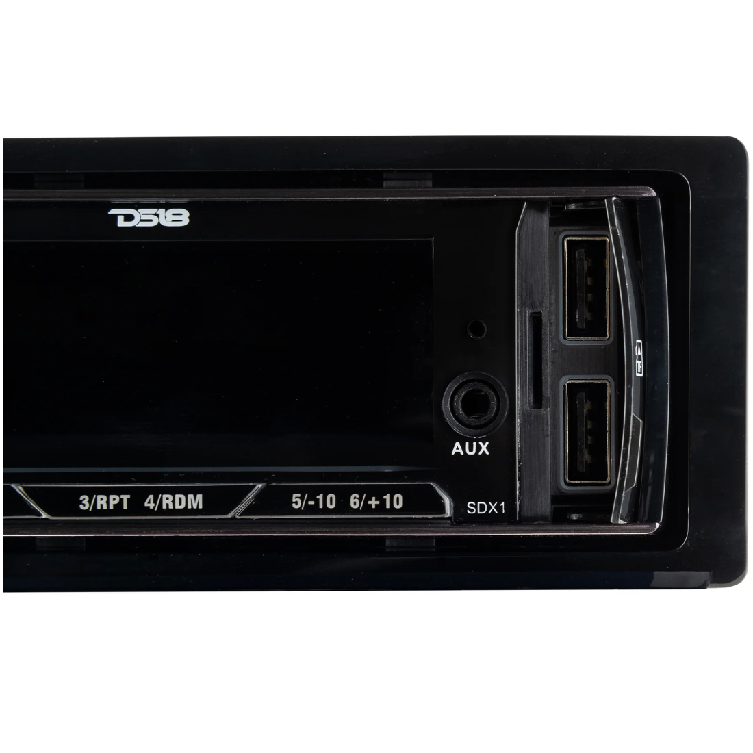 DS18 SDX1 1-DIN In-Dash Mechless Digital Media Bluetooth Receiver w/ Dual USB