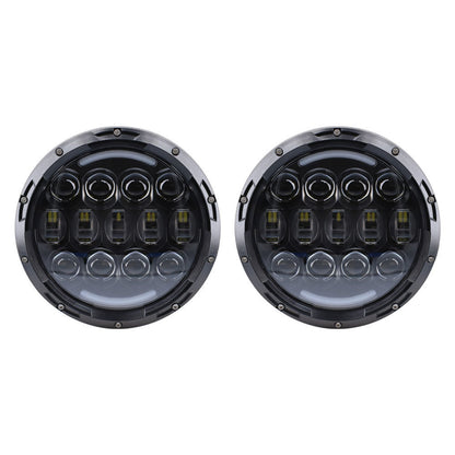 HEISE JP-704RGB RGB Backlit Headlight - 7 Inch, 15 LED