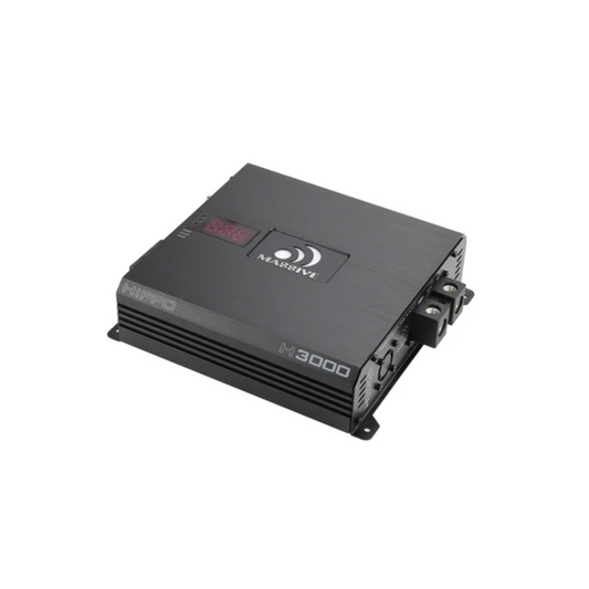 Massive Audio H3000 1-CH Monoblock 3000 Watts RMS @ 1 Ohm Class-D Car Amplifier