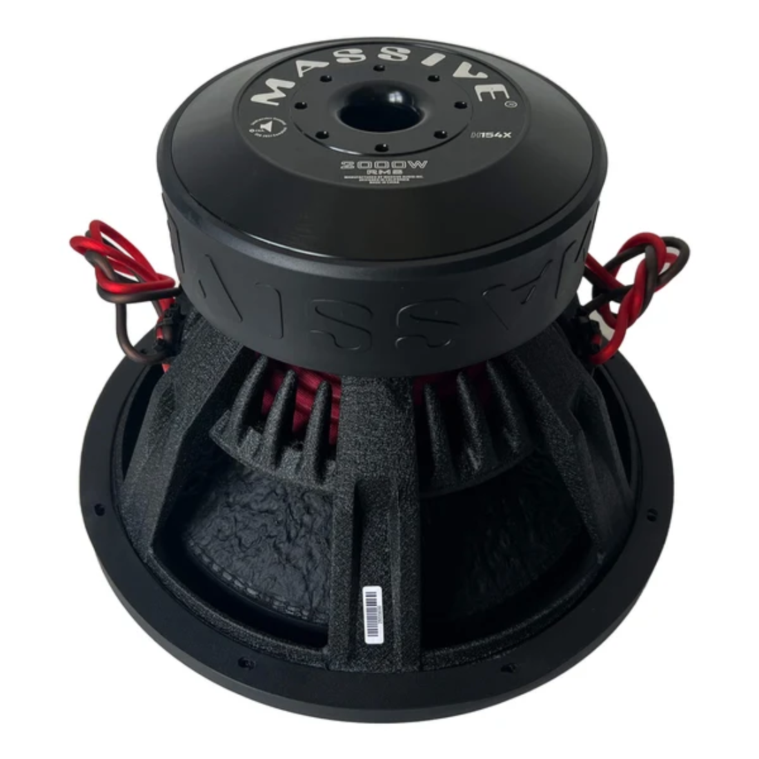 Massive Audio H154X 15" 4000 Peak 3" Dual 4-Ohm Voice Coil DVC Mega Subwoofer