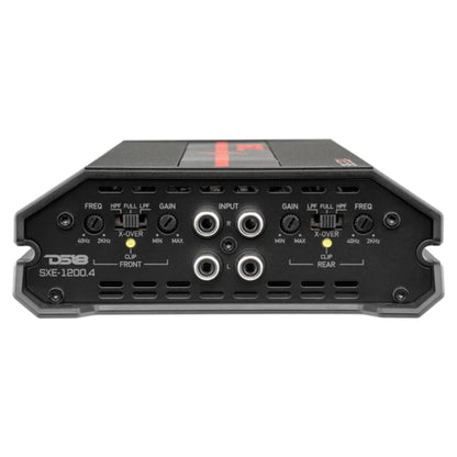 DS18 SXE-1200.4/BK 1200W Peak 4-Channel Class-A/B Full-Range Car Audio Amplifier