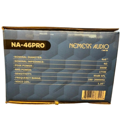 Nemesis Audio NA-46PRO 4" x 6" 350W Peak 1.25" VC 4-Ohms Car Coaxial Speaker
