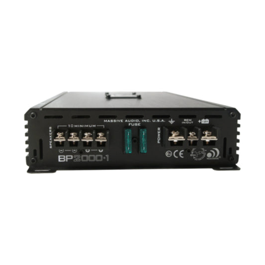 Massive Audio BP2000.1V2 2000W Peak Monoblock Class-D Full Range Car Amplifier