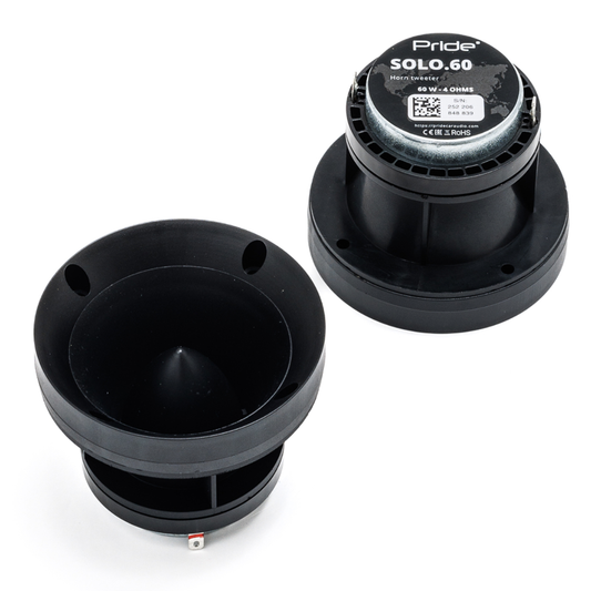 PRIDE SOLO 60 3.2" 60 Watts RMS 4-Ohm Neodymium Car Audio Horn Tweeters (Pair)