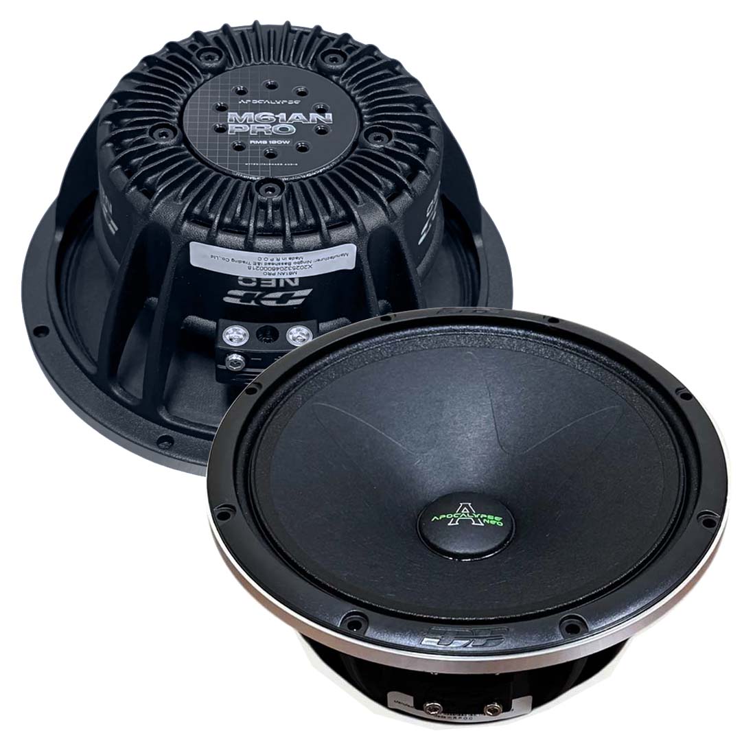 Deaf Bonce AP-M61AN PRO 6.5" 360W Max 4-Ohm Neodymium Mid-Range Speakers (Pair)