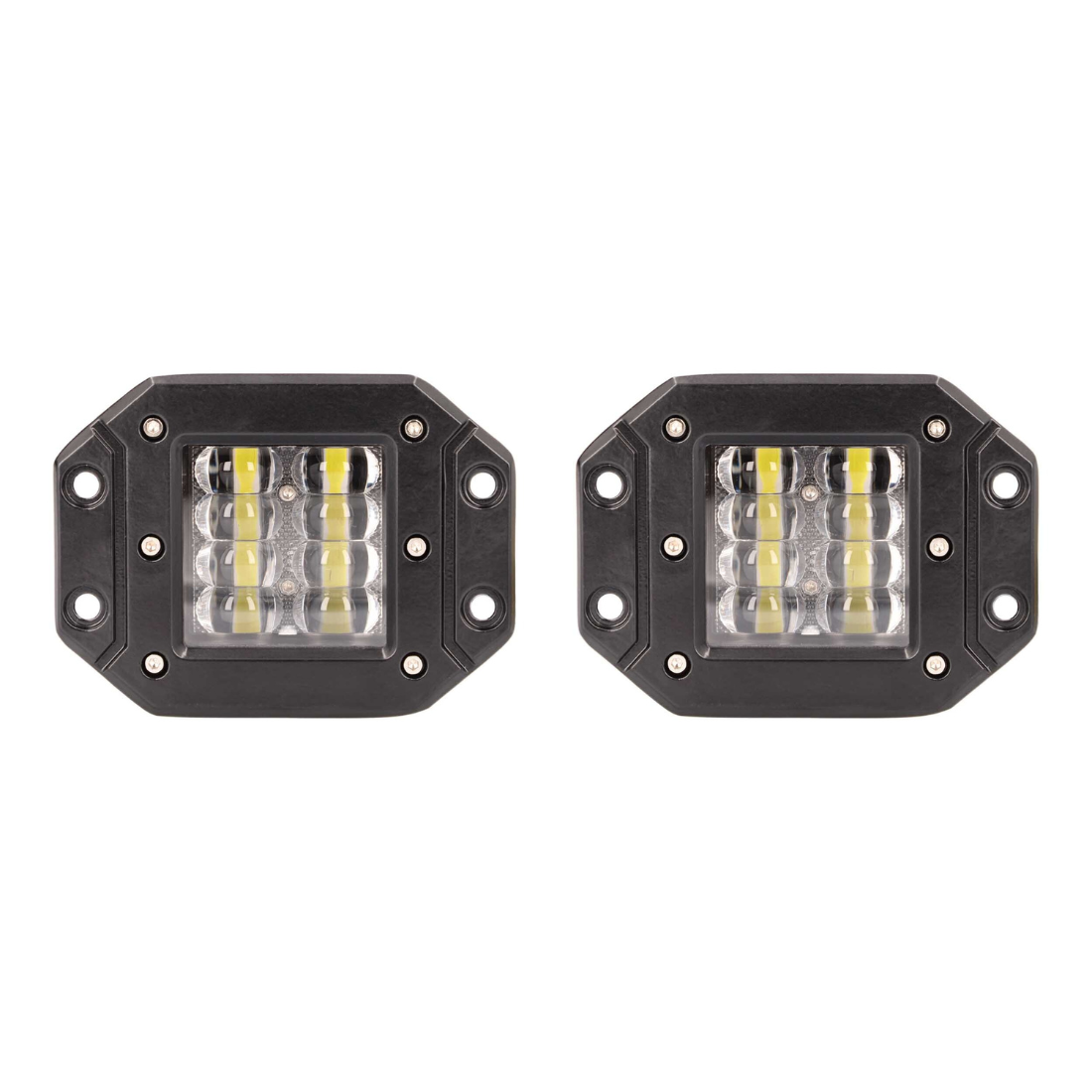 Heise HE-CHASE-FCLKT Flush Mount Addressable Chasing LED Cube Lights (Pair)