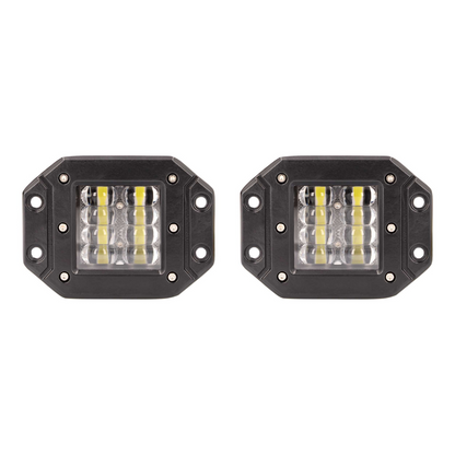 Heise HE-CHASE-FCLKT Flush Mount Addressable Chasing LED Cube Lights (Pair)