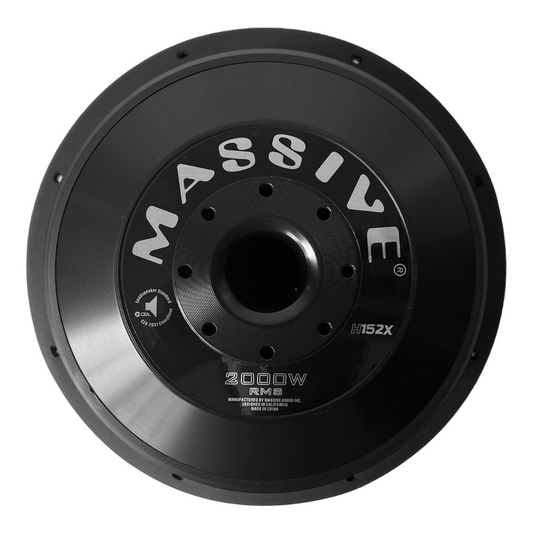 Massive Audio H152X 15" 4000W Peak Dual 2-Ohm 3" Voice Coil DVC Mega Subwoofer