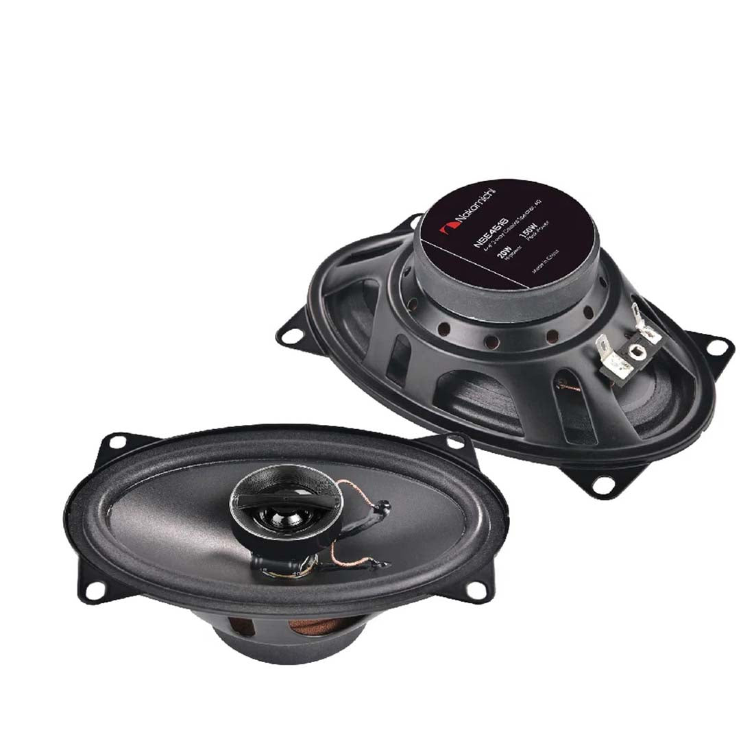 Nakamichi NSE4618 4" x 6" 2-Way 150W Peak Car Audio Coaxial Speakers (Pair)