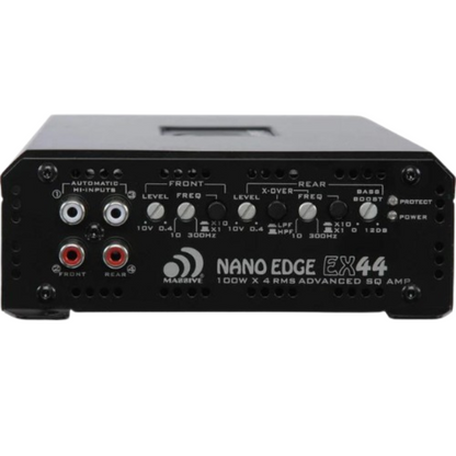 Massive Audio EX44N 4-Channel 400W Peak Full-Range Class-AB Car Amplifier