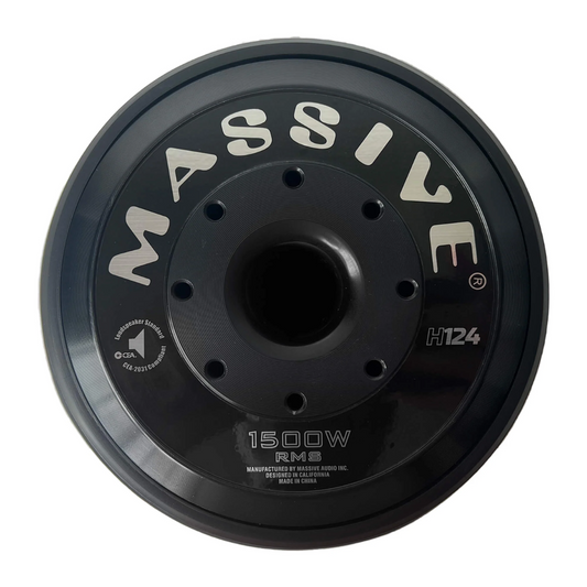 Massive Audio H124 12" 3000W Peak Dual 3" 4-Ohm Voice Coil DVC Car Subwoofer