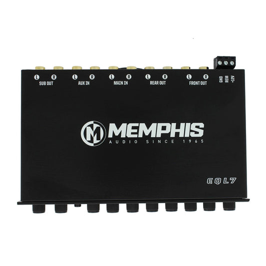Memphis Audio EQL7 7-Band 8V Pre-amp Output Car Stereo Graphic Equalizer