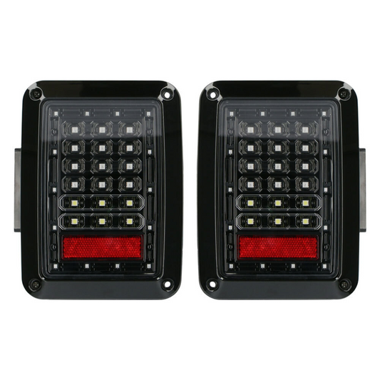 Heise JP-TL01T LED Grid Taillights w/ Transparent Lens for Wrangler JK 2007-2018