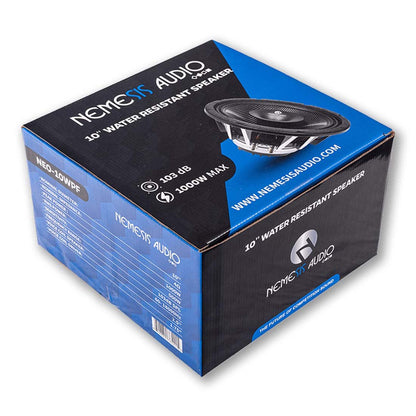 Nemesis Audio NEO-10WPF 10" 1000W Peak 4-Ohm Water-Resistant Coaxial Speaker