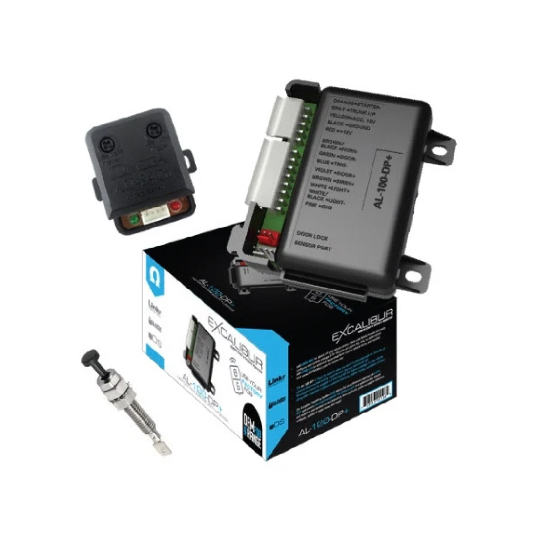 Excalibur AL-100-DP+ Factory Keyless Car Security System Upgrade w/ LINKR-MBT