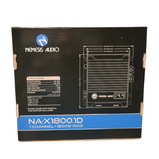 Nemesis Audio NA-X1800.1D 1-CH Monoblock 18000W RMS Class-D Full-Range Amplifier