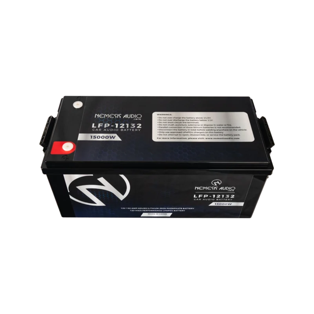 Nemesis Audio LFP-12132 12V 132Ah LiFePO4 Car Audio Battery 15000W System Rating