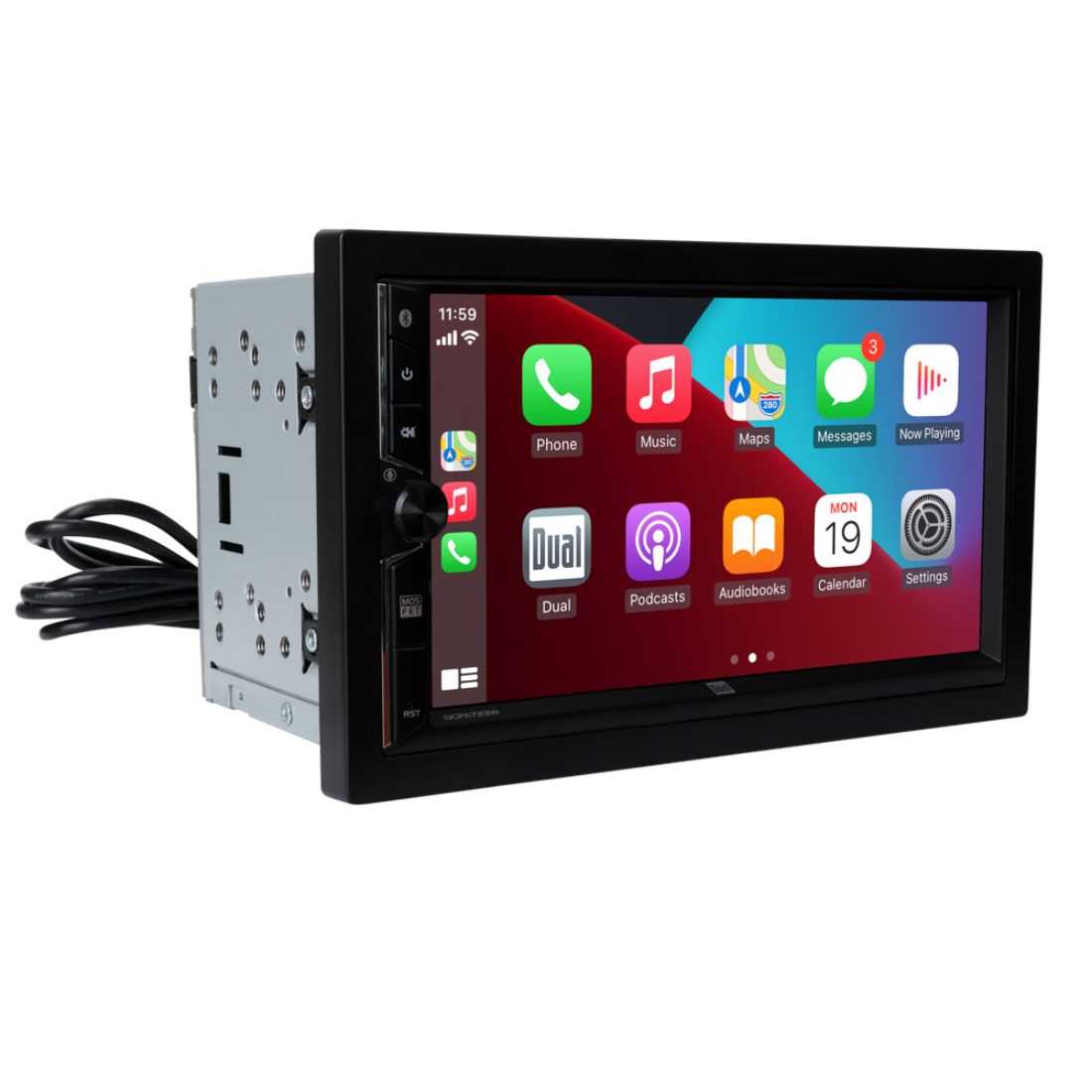 Dual DCPA723W 2-DIN 7" Apple CarPlay Android Auto Digital Multimedia Receiver