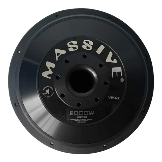 Massive Audio H154X 15" 4000 Peak 3" Dual 4-Ohm Voice Coil DVC Mega Subwoofer